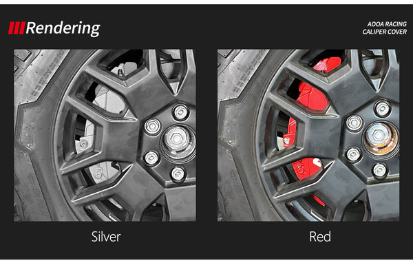 AOOA Caliper Covers Brake Aluminum Caliper Covers Fits Tesla Cybertruck 2024-2025 (Set of 4)